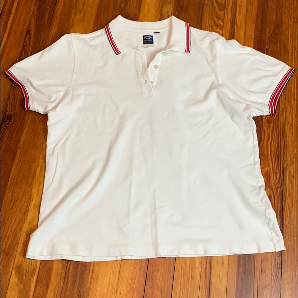 Men’s callaway gold polo shirt